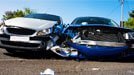 Two sideswiped vehicles