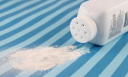 baby powder spilled