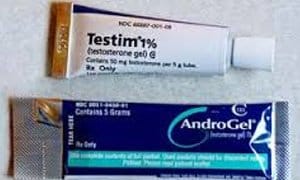 Tube of testim along tube of androgel
