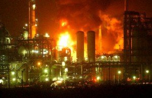 Fire broken out in industrial site