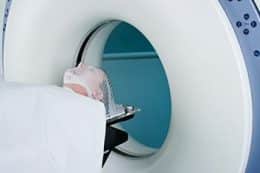 man in MRI machine