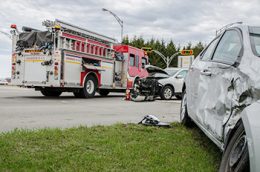 Auto accident scene