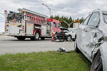 Auto accident scene