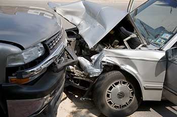 Head-on collision .
