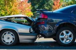 Car rear ending another one