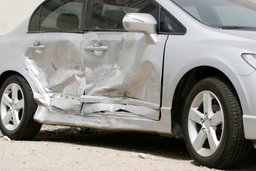 car after side impact accident