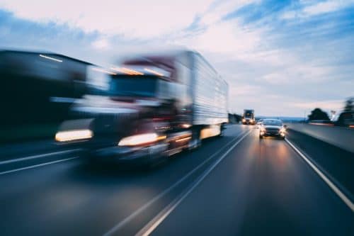 speeding semi-truck
